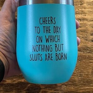 Blue Insulated Tumbler with Sassy Birthday Quote